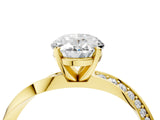 Yellow gold Oval Cut Diamond Engagement Ring with Side Stone Accents and Four-Prong Setting_65