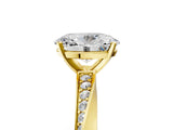 Yellow gold Oval Cut Diamond Engagement Ring with Side Stone Accents and Four-Prong Setting_66