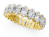 Yellow gold Oval Cut Diamond Eternity Band with Shared Prong Setting_144