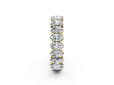 Yellow gold Oval Cut Diamond Eternity Band with Shared Prong Setting_145