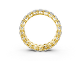 Yellow gold Oval Cut Diamond Eternity Band with Shared Prong Setting_146