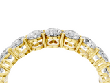 Yellow gold Oval Cut Diamond Eternity Band with Shared Prong Setting_147