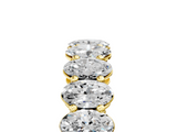 Yellow gold Oval Cut Diamond Eternity Band with Shared Prong Setting_148