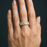 Yellow gold Oval Cut Diamond Eternity Band with Shared Prong Setting_165