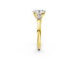 Yellow gold Oval Cut Diamond Five-Stone Prong Set White Gold Ring_54
