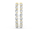 Yellow gold Oval Cut Diamond Inside-Out Hoop Earrings_4