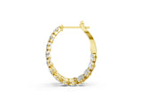 Yellow gold Oval Cut Diamond Inside-Out Hoop Earrings_5