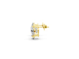 Yellow gold Oval Cut Diamond Nature-Inspired Stud Earrings with Marquise and Round Accents_9