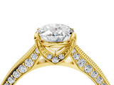 Yellow gold Oval Cut Diamond Pave Band with Four-Prong Setting_41