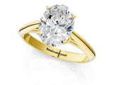 Yellow gold Oval Cut Diamond Solitaire Engagement Ring with Cathedral Setting and Four-Prong Mount_101