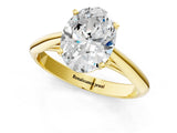 Yellow gold Oval Cut Diamond Solitaire Engagement Ring with Cathedral Setting and Four-Prong Mount_23