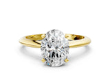 Yellow gold Oval Cut Diamond Solitaire Engagement Ring with Classic Band and Four-Prong Setting_167