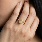 Yellow gold Oval Cut Diamond Solitaire Engagement Ring with Classic Band and Four-Prong Setting_189