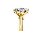 Yellow gold Oval Cut Diamond Solitaire Engagement Ring with Classic Band and Four-Prong Setting_67