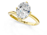 Yellow gold Oval Cut Diamond Solitaire Engagement Ring with Four-Prong Setting and Classic Band_21