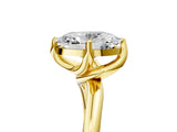 Yellow gold Oval Cut Diamond Solitaire Engagement Ring with Four-Prong Setting and Classic Band_25