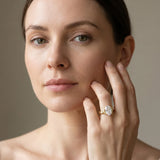 Yellow gold Oval Cut Diamond Solitaire Ring with Filigree Band and Four-Prong Setting_79