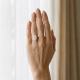 18K Yellow Gold 2.01 Carat D VVS1 Oval Diamond Solitaire Ring with Pavé Band and Hidden Halo