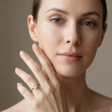 18K Yellow Gold 2.01 Carat D VVS1 Oval Diamond Solitaire Ring with Pavé Band and Hidden Halo