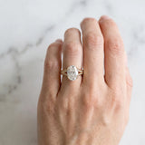 Yellow gold Oval Cut Diamond Split Shank Engagement Ring with Pavé Band_68