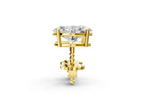 Yellow gold Oval Cut Diamond Stud Earrings_122