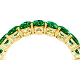 Yellow gold Oval Cut Emerald Eternity Band with Shared Prong Setting_4