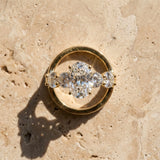 Yellow gold Oval Cut Five-Stone Prong Set Diamond Ring with Classic Band_15