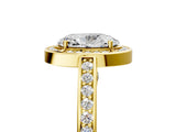Yellow gold Oval Cut Halo Pave Split Shank Prong Setting Ring_36
