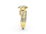 Yellow gold Oval Cut Halo Split Shank Prong Setting Ring_26
