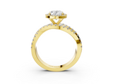 Yellow gold Oval Cut Halo Split Shank Prong Setting Ring_77