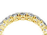 Yellow gold Oval Cut Moissanite Eternity Band with Shared Prong Setting_4