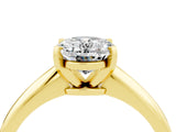 Yellow gold Oval Cut Moissanite Solitaire Engagement Ring with Classic Band and Four-Prong Setting_28