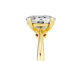 Yellow gold Oval Cut Moissanite Solitaire Engagement Ring with Classic Band and Four-Prong Setting_29