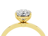 Yellow gold Oval Cut Moissanite Solitaire Ring with Thin Band and Prong Setting_16