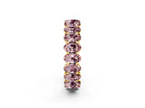 Yellow gold Oval Cut Morganite Eternity Band with Shared Prong Setting_2