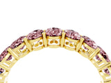 Yellow gold Oval Cut Morganite Eternity Band with Shared Prong Setting_4