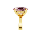 Yellow gold Oval Cut Morganite Solitaire Engagement Ring with Classic Band and Four-Prong Setting_29