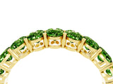 Yellow gold Oval Cut Peridot Eternity Band with Shared Prong Setting_4