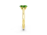 Yellow gold Oval Cut Peridot Solitaire Engagement Ring with Cathedral Setting and Four-Prong Mount_20