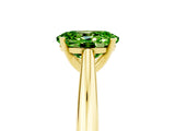 Yellow gold Oval Cut Peridot Solitaire Engagement Ring with Cathedral Setting and Four-Prong Mount_23