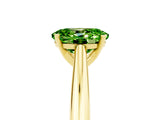 Yellow gold Oval Cut Peridot Solitaire Engagement Ring with Cathedral Setting and Four-Prong Mount_71