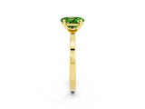 Yellow gold Oval Cut Peridot Solitaire Engagement Ring with Classic Band and Four-Prong Setting_26
