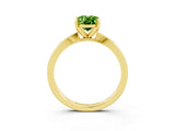 Yellow gold Oval Cut Peridot Solitaire Engagement Ring with Classic Band and Four-Prong Setting_27