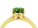 Yellow gold Oval Cut Peridot Solitaire Engagement Ring with Classic Band and Four-Prong Setting_28