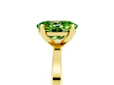 Yellow gold Oval Cut Peridot Solitaire Engagement Ring with Classic Band and Four-Prong Setting_29