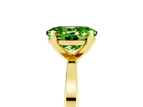 Yellow gold Oval Cut Peridot Solitaire Engagement Ring with Classic Band and Four-Prong Setting_29
