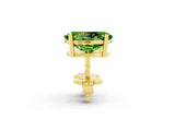 Yellow gold Oval Cut Peridot Stud Earrings_32