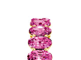 Yellow gold Oval Cut Pink Sapphire Eternity Band with Shared Prong Setting_17