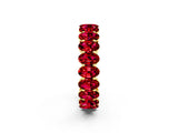 Yellow gold Oval Cut Ruby Eternity Band with Shared Prong Setting_2