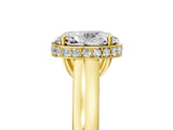 Yellow gold Oval Cut Solitaire Diamond Engagement Ring with Four-Prong Setting and Tapered Band_12